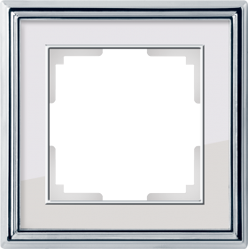 WL хром/белый 1 рамка WL17-Frame-01