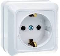 LEEK Накладная розетка 1-я с/з (10/200)