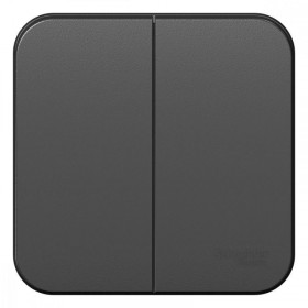 Выключатель 2-кл.ОП Blanca 10А IP20 (сх.5) 250В с изолир. пластиной антрацит SchE BLNVA105016 (15шт)