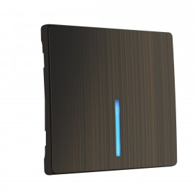 WL бронзовый Выкл 1-х набор c подсветкой WL12-SW-1G-LED-CP