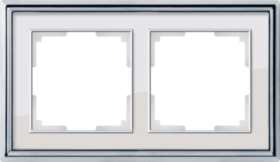 WL хром/белый 2 рамка WL17-Frame-02