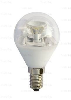 Лампа св/д Ecola  шар прозр G45 E14 7W 2700K 2K150x37  K4FW70ELC