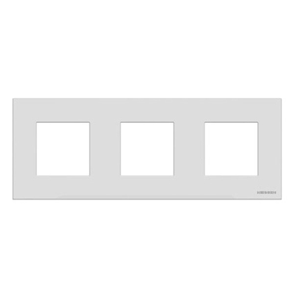 Abb NIE Рамка 3-постовая, серия Zenit, стекло белое