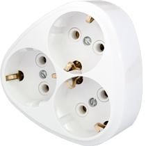 Разветвитель 3-х местный с/з (24/6)